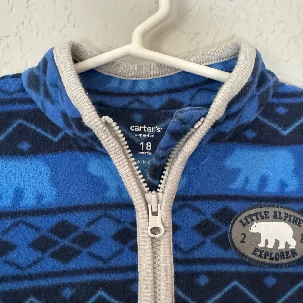 Carter's Blue Fleece Pullover